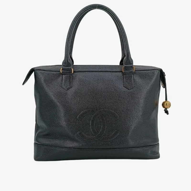 ra448-chanel-vintage-black-caviar-leather-golden-ball-tote-bag