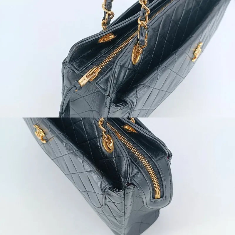 jt519-chanel-vintage-black-lambskin-quilted-tote-bag