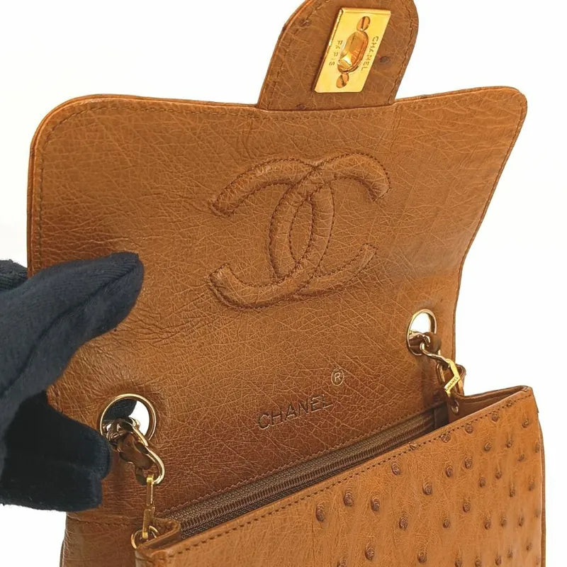 sh017-chanel-vintage-brown-ostrichskin-17cm-mini-square-flap-bag