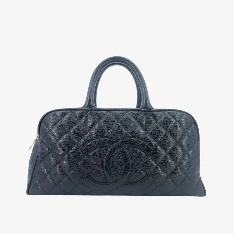 jw593-chanel-vintage-black-caviar-leather-boston-bag
