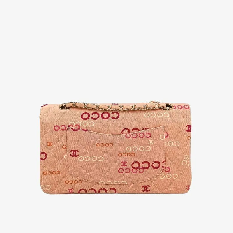sh012-chanel-vintage-pink-canvas-coco-print-flap-bag
