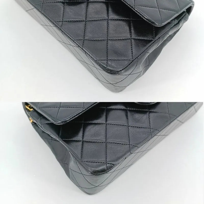 jt686-chanel-vintage-black-lambskin-23cm-classic-flap-bag