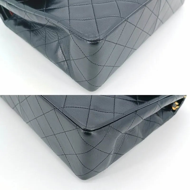 ra101-chanel-vintage-black-lambskin-25cm-flap-bag