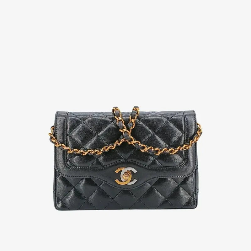 c390-chanel-vintage-black-lambskin-paris-limited-flap-bag