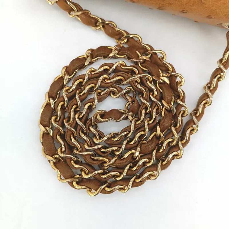 sh017-chanel-vintage-brown-ostrichskin-17cm-mini-square-flap-bag