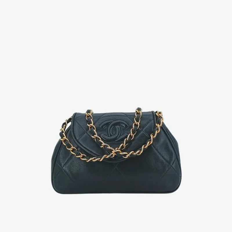 ra494-chanel-vintage-dark-green-lambskin-quilted-flap-bag