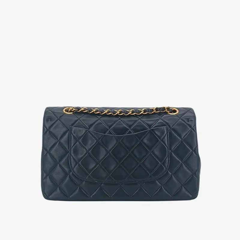 jt154-chanel-vintage-black-lambskin-25cm-classic-flap-bag