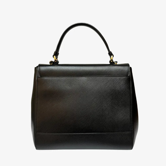 jx102-salvatore-ferragamo-vintage-black-caviar-leather-shoulder-bag