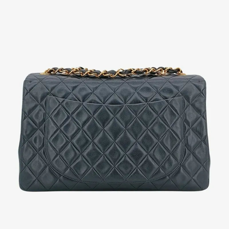 jah104-chanel-vintage-black-lambskin-maxi-classic-flap-bag