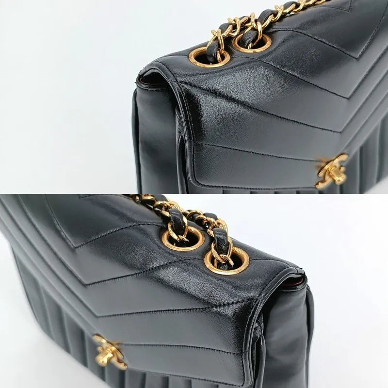 jt283-chanel-vintage-black-lambskin-chevron-envelope-flap-bag