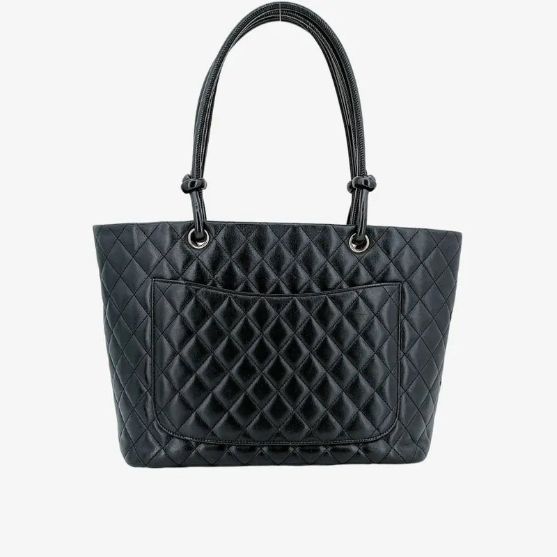 jt344-chanel-vintage-black-calfskin-cambon-tote-bag