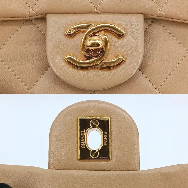 c397-chanel-vintage-beige-lambskin-gold-chain-17cm-mini-square-flap-bag