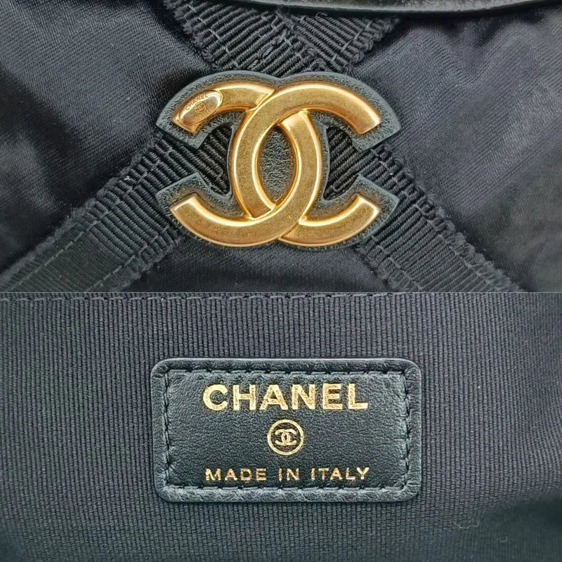 ra975-chanel-black-nylon-pouch-with-foldable-tote-bag