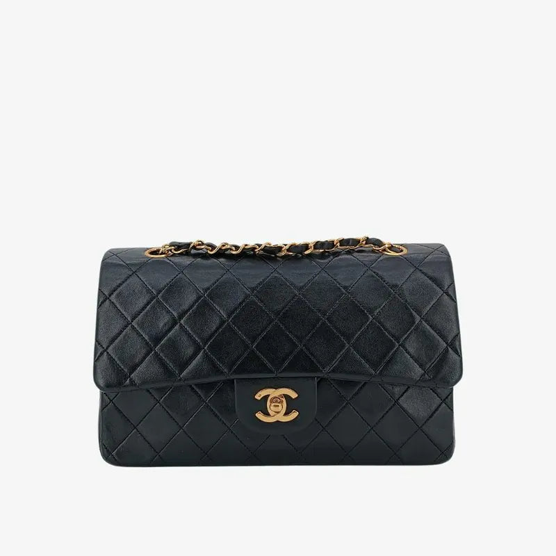 ra475-chanel-vintage-black-lambskin-25cm-classic-flap-bag
