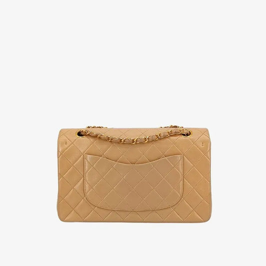 js988-chanel-vintage-beige-lambskin-25cm-classic-flap-bag