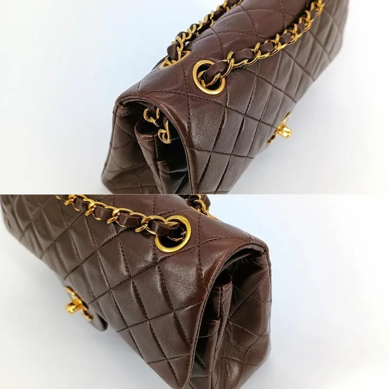 c391-chanel-vintage-brown-lambskin-23cm-classic-flap-bag