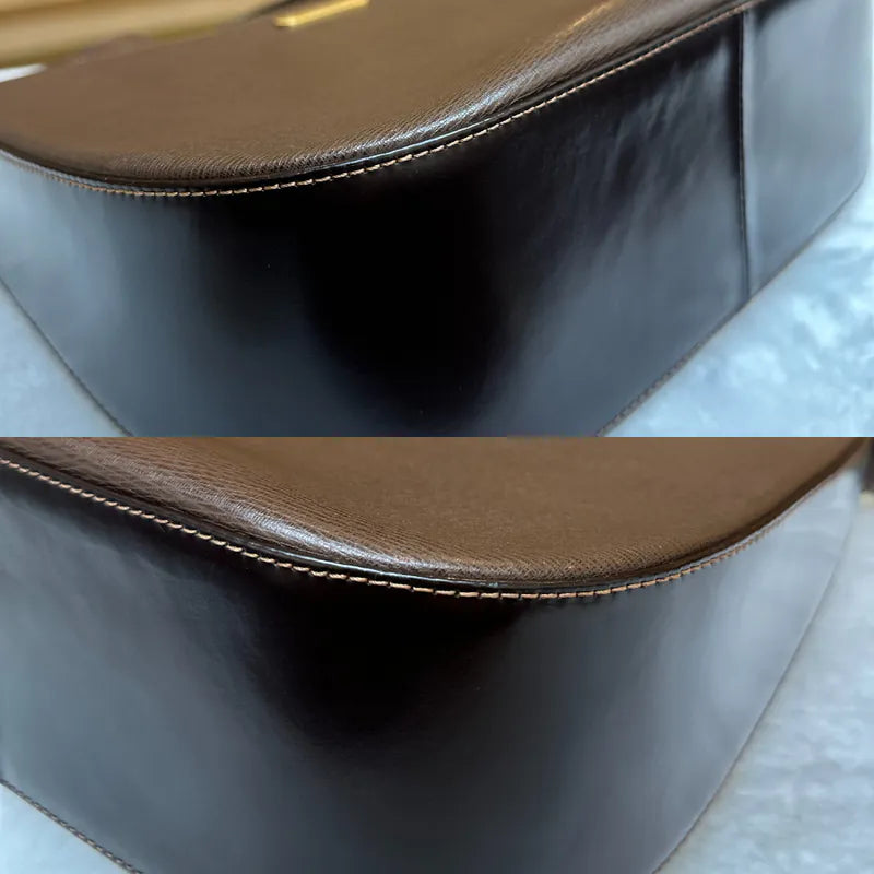 rc884-burberry-vintage-brown-leather-shoulder-bag