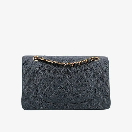 c398-chanel-vintage-black-caviar-leather-25cm-classic-flap-bag