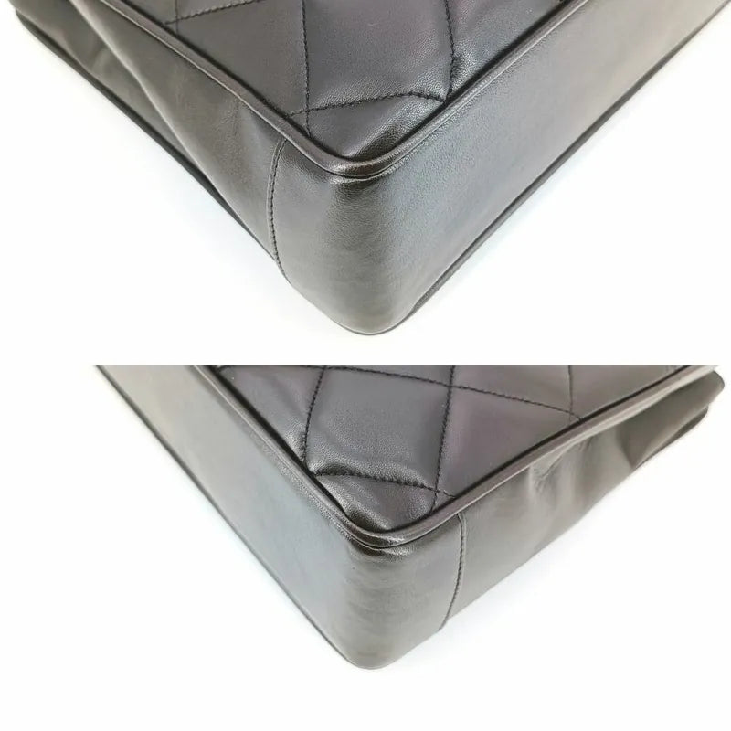 js042-chanel-vintage-brown-lambskin-quilted-tote-bag