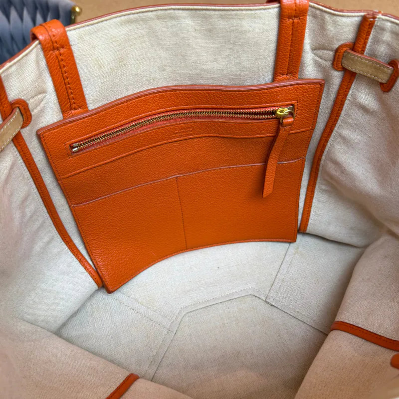 jx634-celine-orange-calfskin-cabas-phantom-tote-bag