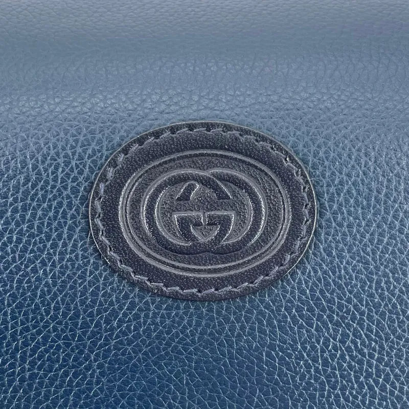 jx339-gucci-vintage-black-leather-shoulder-bag