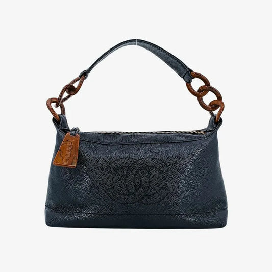 jah143-chanel-vintage-black-caviar-leather-wood-chain-handle-bag