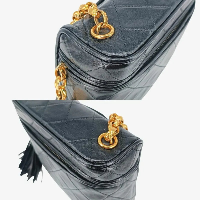 jt446-chanel-vintage-black-lambskin-tassels-gold-chain-camera-bag