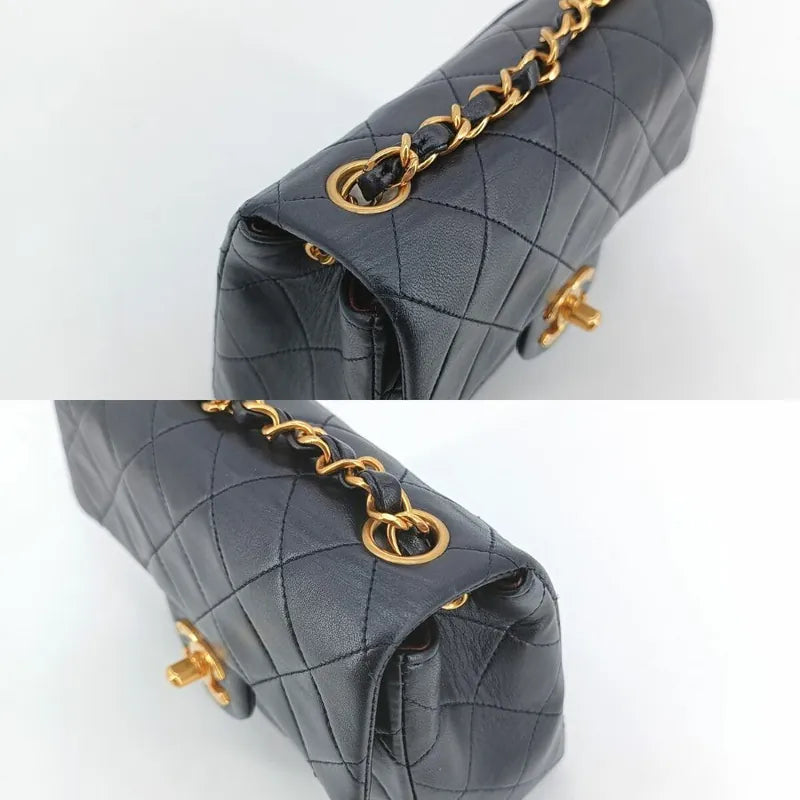 ra353-chanel-vintage-dark-grey-lambskin-17cm-mini-square-flap-bag