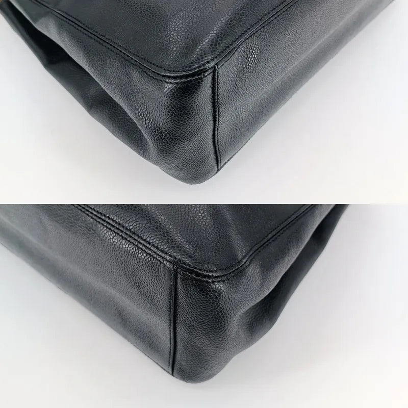 js543-chanel-vintage-black-caviar-leather-tote-bag