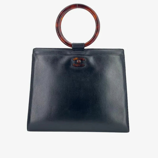 jw709-chanel-vintage-black-lambskin-tortoiseshell-handbag