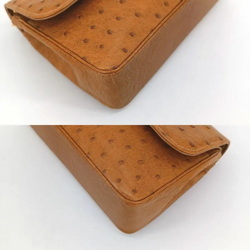 sh018-chanel-vintage-brown-ostrichskin-23cm-classic-flap-bag