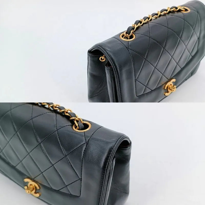 rb607-chanel-vintage-black-lambskin-22cm-diana-flap-bag