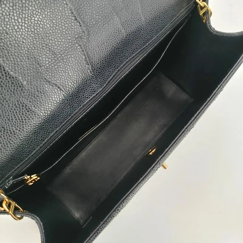 jah118-chanel-vintage-black-caviar-leather-qulited-jumbo-flap-bag