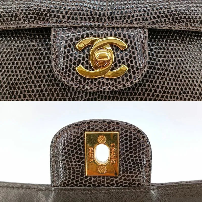c378-chanel-vintage-brown-lizard-skin-23cm-classic-flap-bag