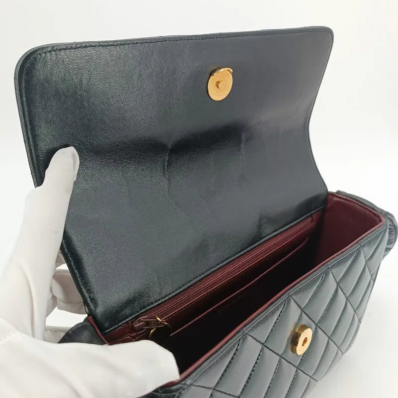 rb213-chanel-vintage-black-lambskin-quilted-flap-bag