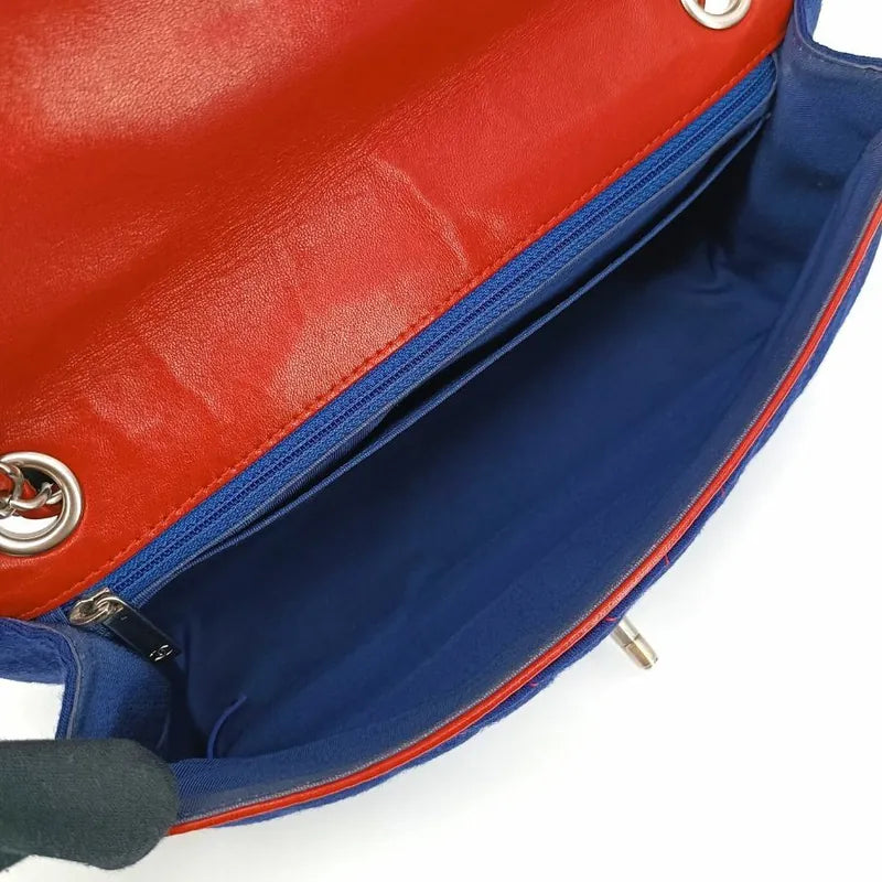 ra006-chanel-blue-cotton-chevron-leo-lion-flap-bag