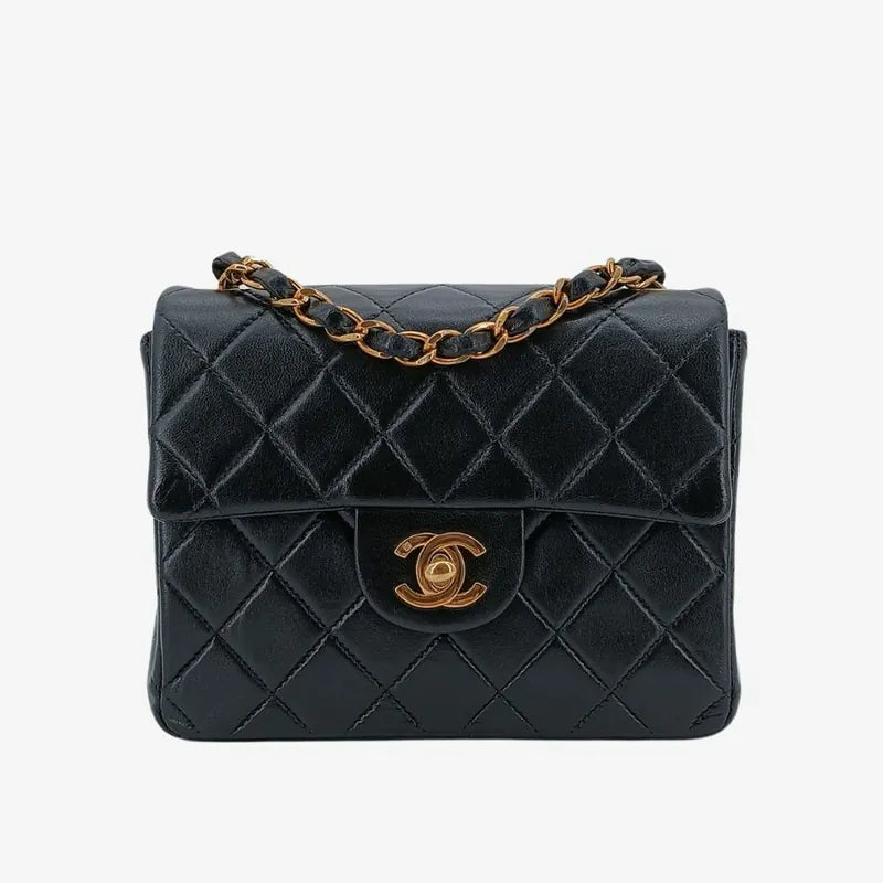 rb179-chanel-vintage-black-lambskin-17cm-mini-square-flap-bag