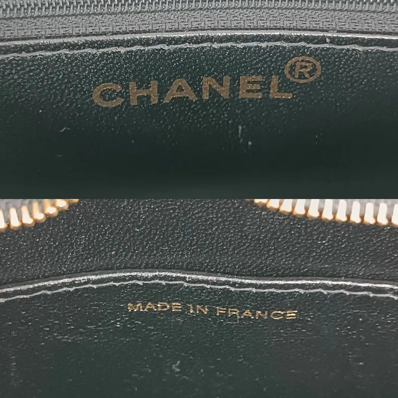 js418-chanel-vintage-black-lambskin-embroidered-logo-tote-bag