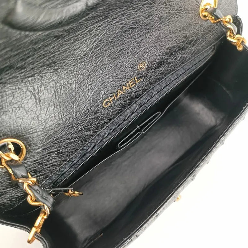 jah111-chanel-vintage-black-ostrichskin-full-flap-bag