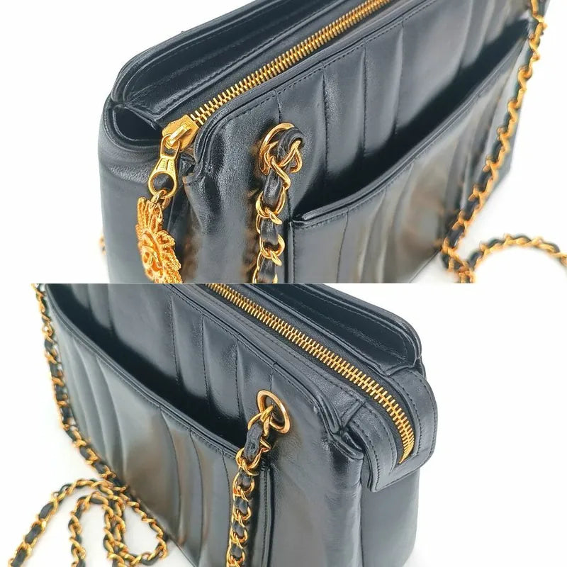 jt106-chanel-vintage-black-lambskin-sun-flower-charm-tote-bag