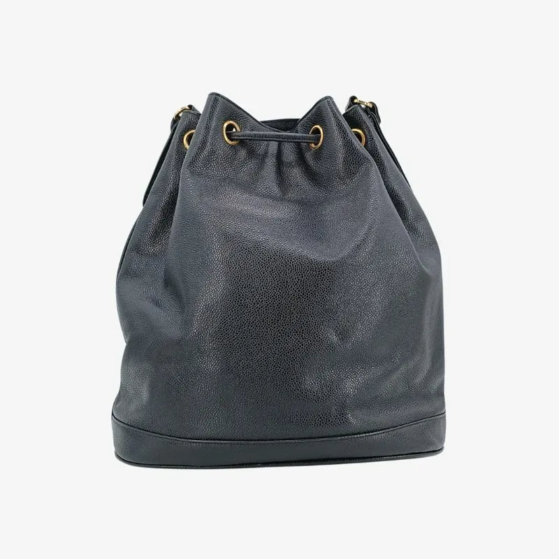 ra522-chanel-vintage-black-caviar-leather-gold-ball-bucket-bag