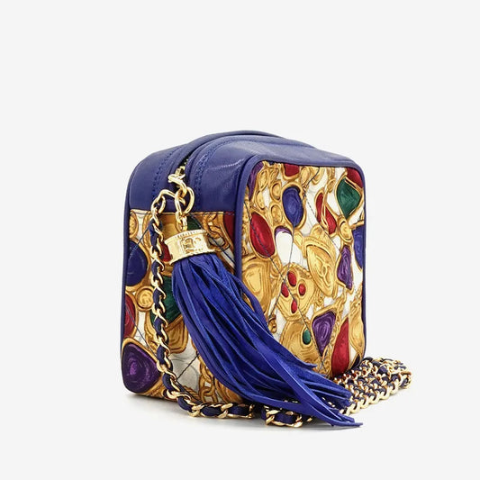 jq579-chanel-vinatge-blue-satin-mini-bag