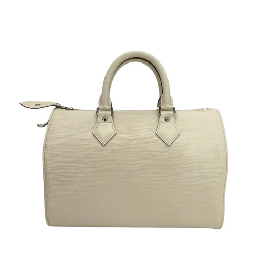 JY475- Louis Vuitton Vintage White Leather Speedy 28