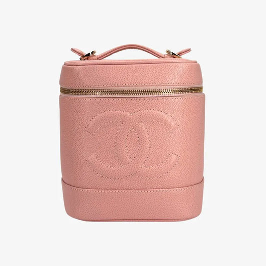 RC859 - CHANEL Vintage Pink Caviar Leather Cosmetic Bag