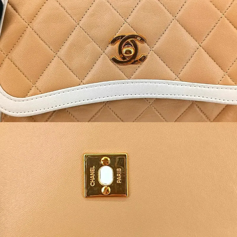 jt342-chanel-vintage-bicolor-beige-white-lambskin-quilted-flap-bag