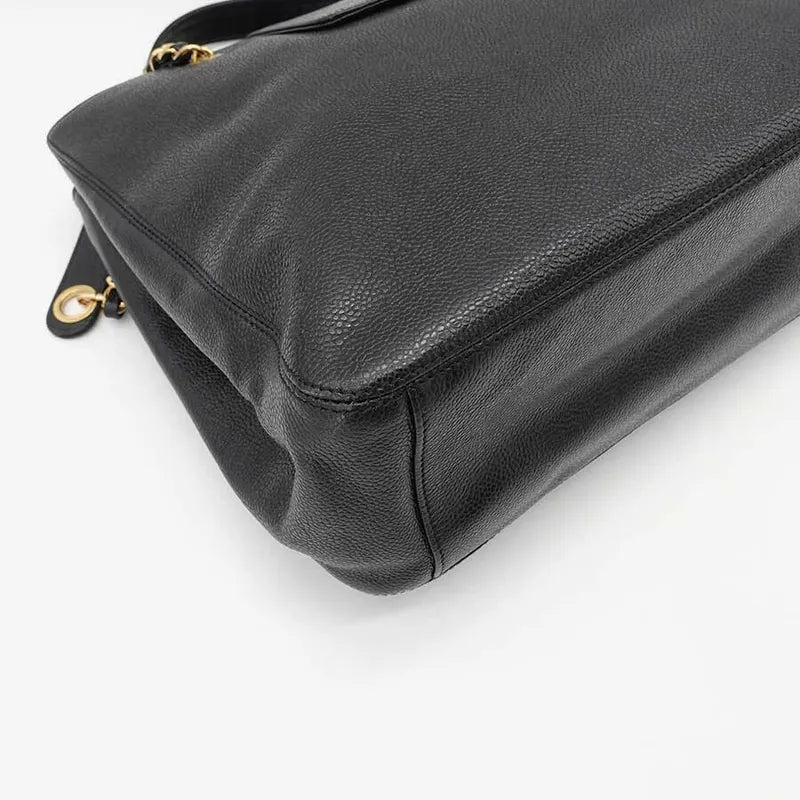 js172-chanel-vintage-black-caviar-leather-tote-bag