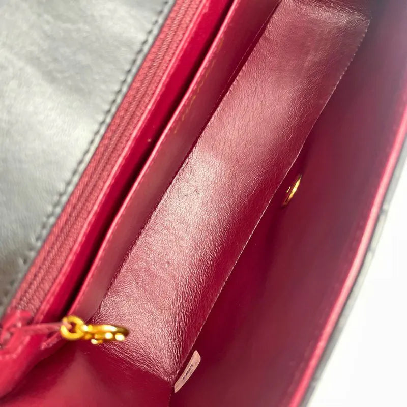 jw868-chanel-vintage-black-lambskin-25cm-diana-flap-bag