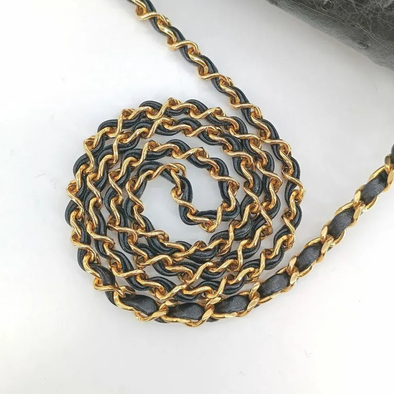 jah111-chanel-vintage-black-ostrichskin-full-flap-bag