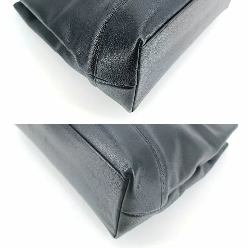 jt031-chanel-vintage-black-caviar-leather-embossed-logo-tote-bag