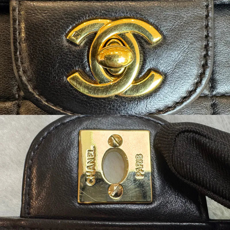 rc467-chanel-vintage-black-lambskin-chocolate-bar-flap-bag